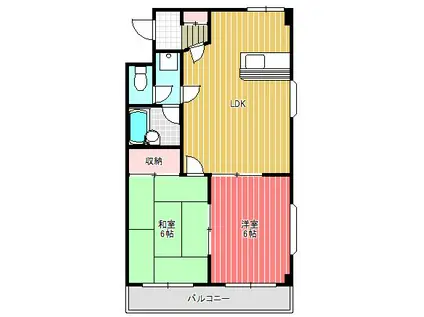 グランシャリオ(2LDK/3階)の間取り写真