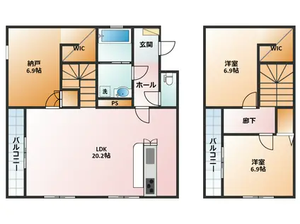ADVANCE(3LDK/1階)の間取り写真