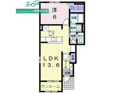 シンク エンタ A(1LDK/1階)の間取り写真