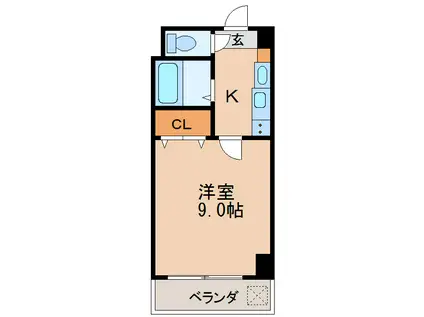 桜マンションII(1K/4階)の間取り写真