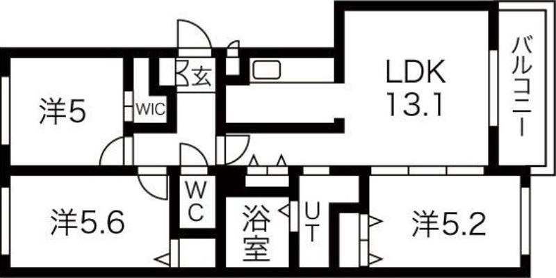 オール裏参道(3LDK/3階)の間取り写真