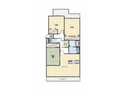 マンションたむかい(3LDK/2階)の間取り写真
