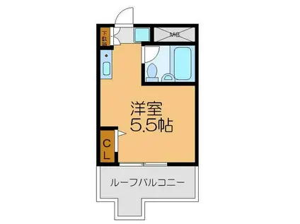 伊勢原六番館(ワンルーム/8階)の間取り写真