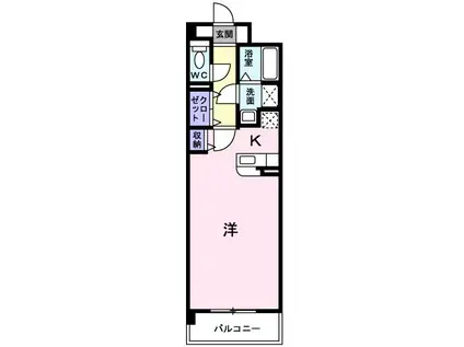 ヴィドゥ カンパーニュ(ワンルーム/3階)の間取り写真