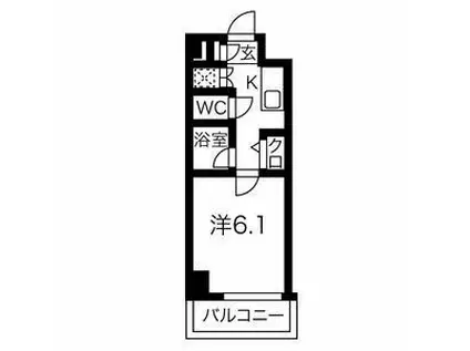 スパシエアルマール浮間公園(1K/1階)の間取り写真