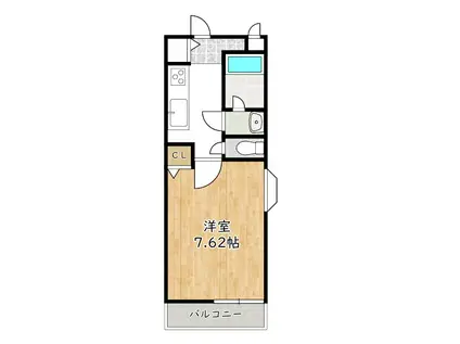 フィオーレ桑原(1K/1階)の間取り写真