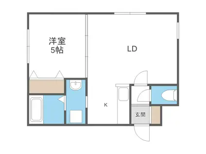フォルム東札幌(1LDK/4階)の間取り写真