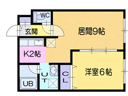 シーサイドガーデン銭函(1LDK/1階)の間取り写真