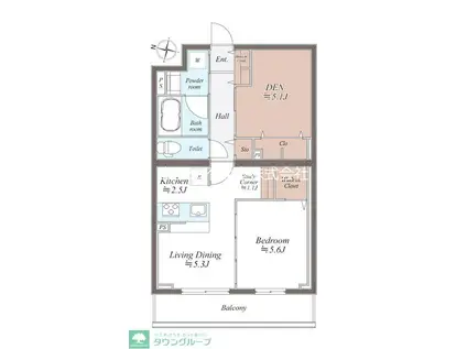 SYMPHONY PARK(1SLDK/5階)の間取り写真