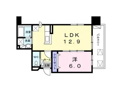 プラシード北円山(1LDK/5階)の間取り写真