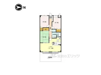 グレースコート恋の窪(3LDK/1階)の間取り写真