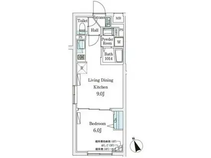 クレアティフ駒澤大学前(1LDK/3階)の間取り写真
