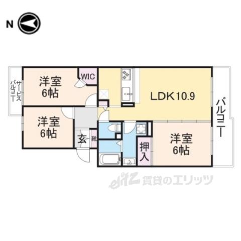 シャルム・サンモルティエ(3LDK/2階)の間取り写真