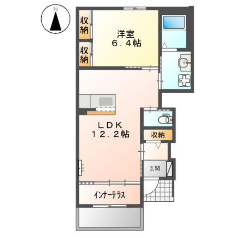 フェリース(1LDK/1階)の間取り写真