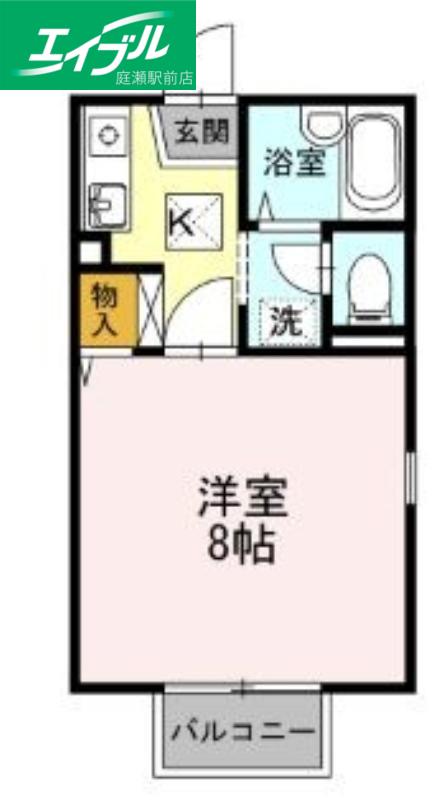 コーポ向日葵(1K/1階)の間取り写真