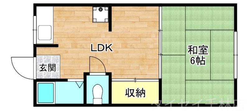 正覚マンション(1LDK/3階)の間取り写真