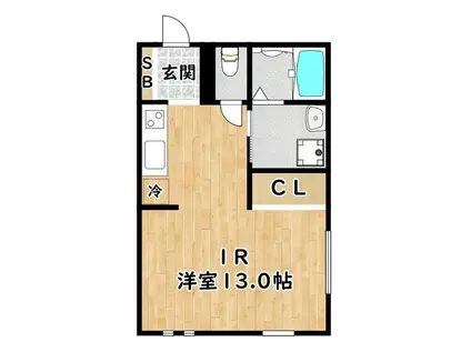 SELENITE塚本(ワンルーム/1階)の間取り写真