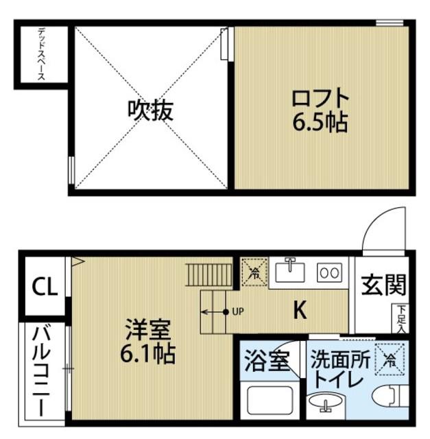 パロアルト3(1SK/1階)の間取り写真