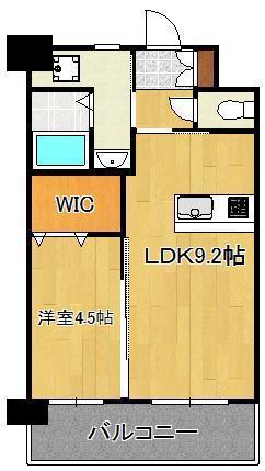 アクシオ三萩野(1LDK/6階)の間取り写真