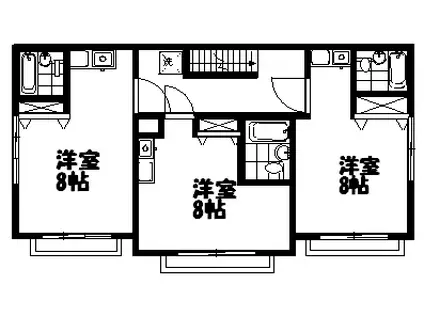 取手バウハウス(ワンルーム/3階)の間取り写真