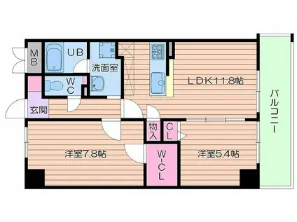LAVIS(2LDK/2階)の間取り写真