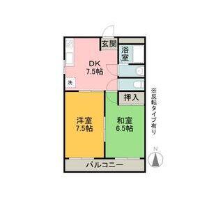 クオレ清水(2DK/2階)の間取り写真