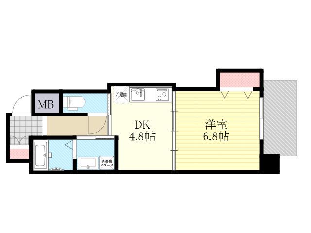 グレースTM(1DK/7階)の間取り写真