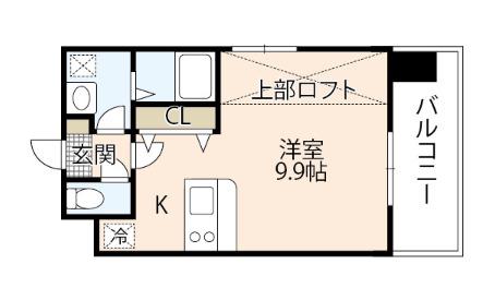 GRANXIA井口(ワンルーム/8階)の間取り写真