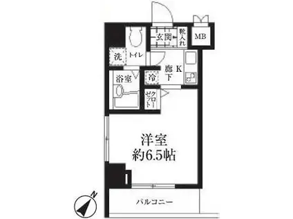 HF東日本橋レジデンス(1K/3階)の間取り写真