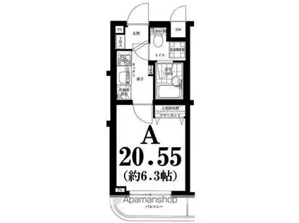 グリフィン・元住吉弐番館(1K/5階)の間取り写真