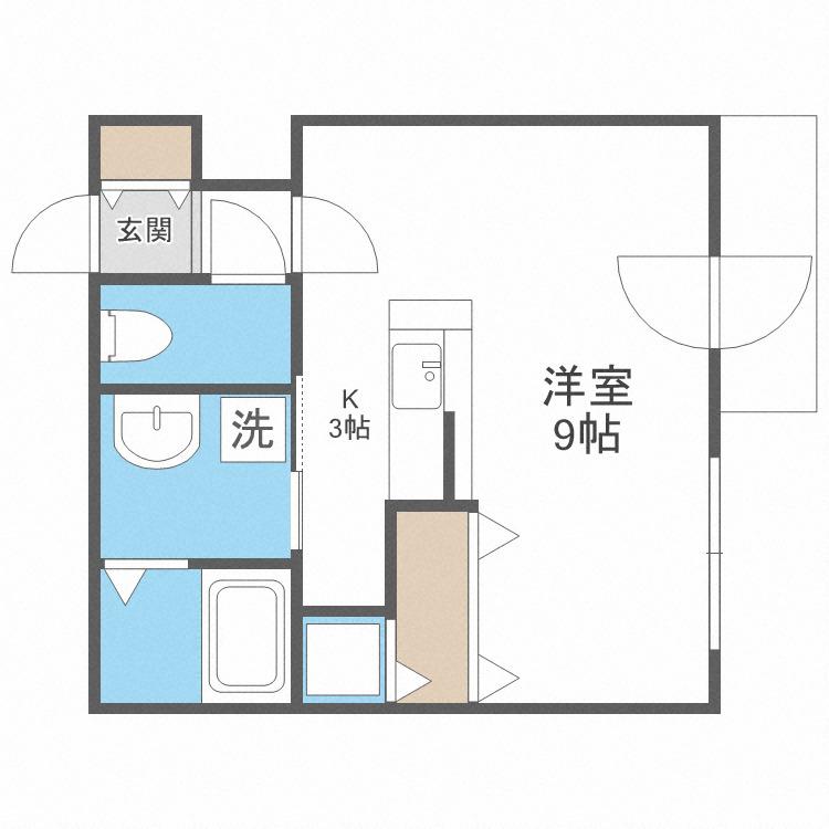 スペチアーレ札幌(1K/10階)の間取り写真
