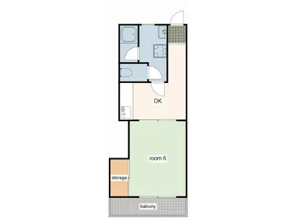 プレジデントふくなが(1DK/3階)の間取り写真