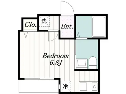 リラクレール長津田 A号棟(ワンルーム/3階)の間取り写真