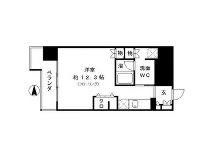 レジディア東桜II(ワンルーム/3階)の間取り写真