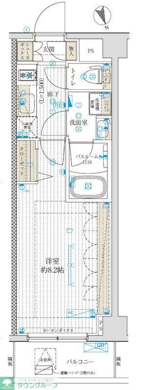 ブライズ神楽坂DUE(1K/5階)の間取り写真