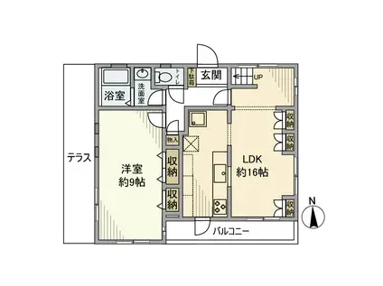 新町戸建(1LDK/2階)の間取り写真