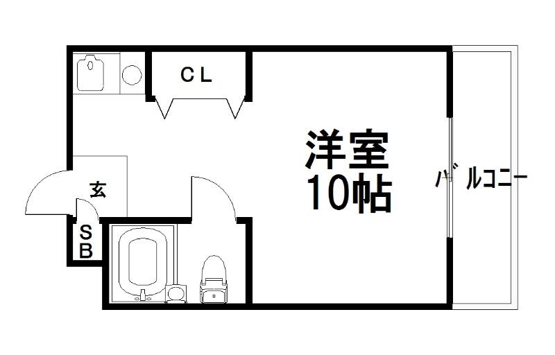 川端ハイツ(1K/5階)の間取り写真