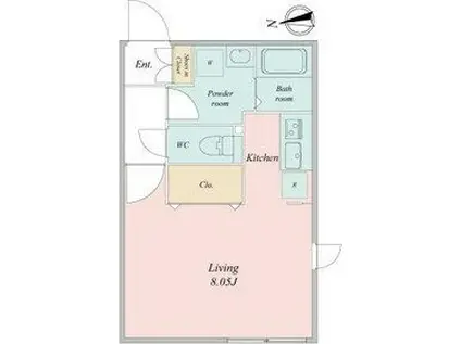 ラプレLAPULE(ワンルーム/5階)の間取り写真