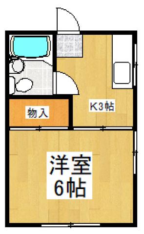 コーポ小野(1K/1階)の間取り写真