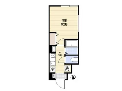 ブラン小岩(1K/1階)の間取り写真