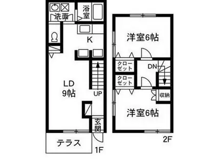 フォレストスクウェアー1999F棟(2LDK/1階)の間取り写真