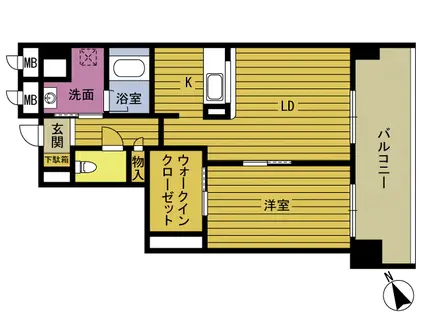 シェドゥーヴル上野の森(1LDK/8階)の間取り写真