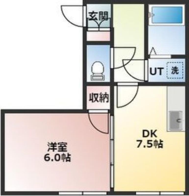 ノール18(1DK/3階)の間取り写真