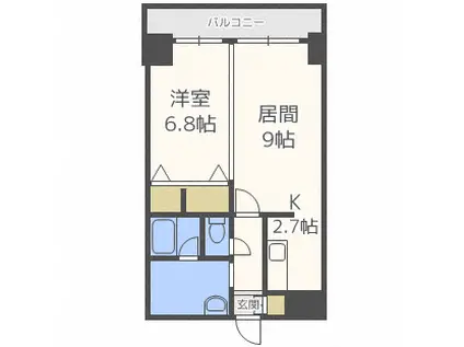 SOAR RIDGE(1LDK/7階)の間取り写真