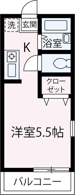 コートビレッジ桜台(1K/1階)の間取り写真