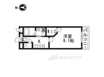 PARTIR広野(1K/1階)の間取り写真