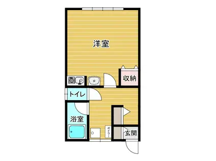 コーポ王様(1K/1階)の間取り写真