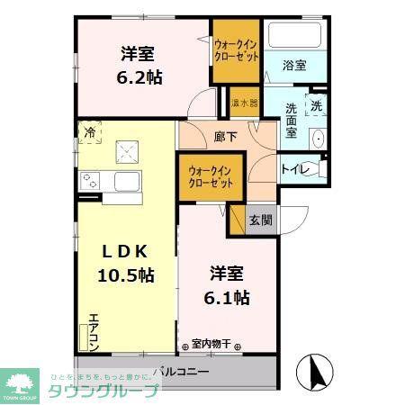 スマイルコート5番館(2LDK/1階)の間取り写真