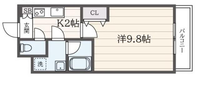クレール東戸塚(1K/1階)の間取り写真