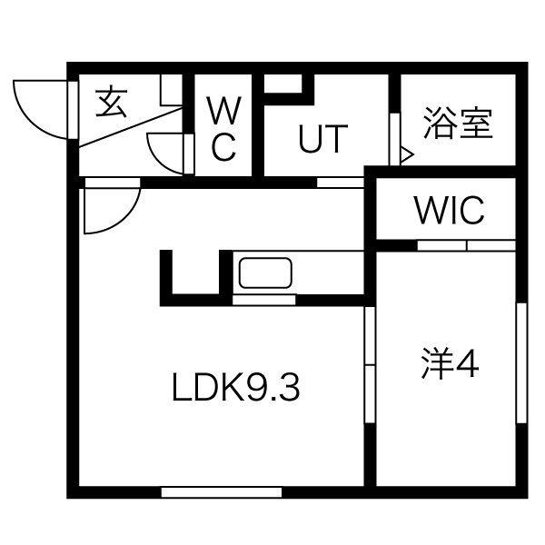 POSITANO W18(1LDK/3階)の間取り写真